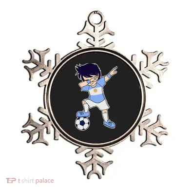Argentinian Dabbing Soccer Boy Argentina Ornament