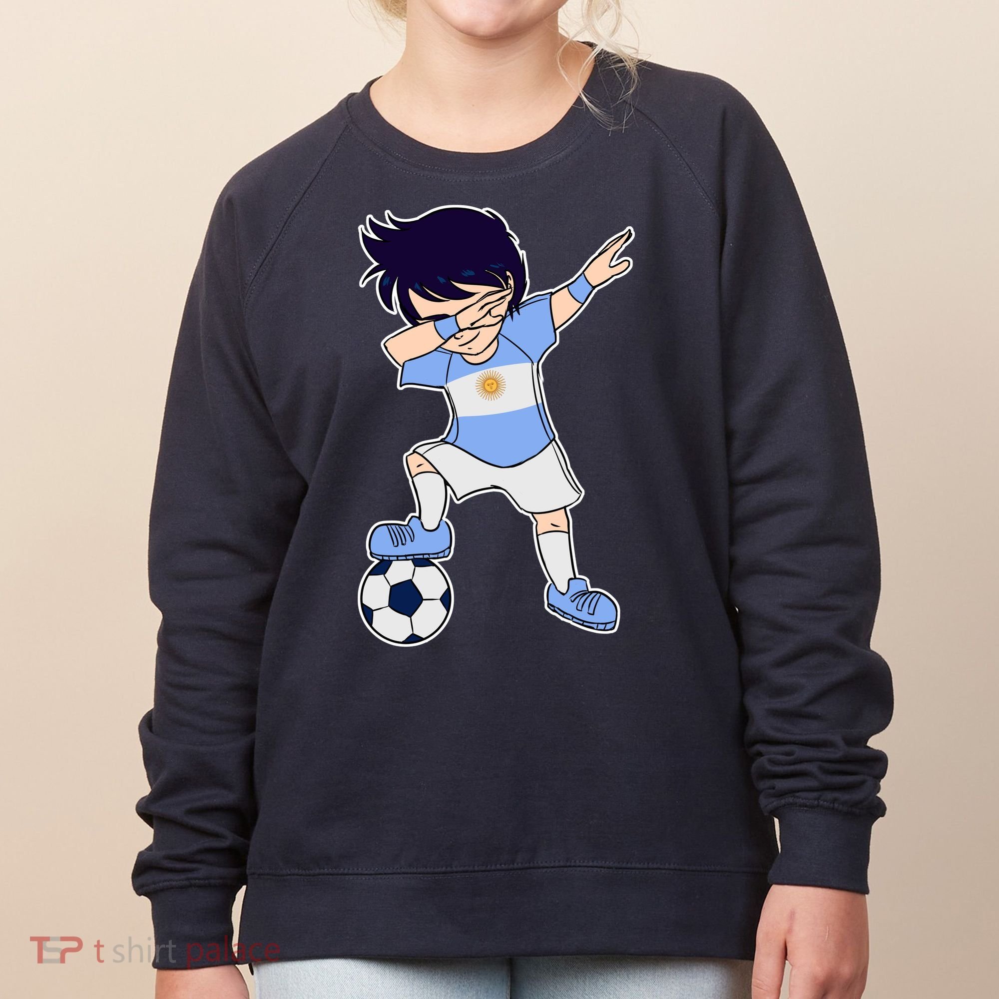 Argentinian Dabbing Soccer Boy Argentina Women's Sweatshirt