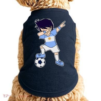 Argentinian Dabbing Soccer Boy Argentina Doggie Tank