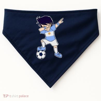 Argentinian Dabbing Soccer Boy Argentina USA-Made Doggie Bandana