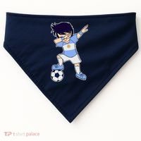 Argentinian Dabbing Soccer Boy Argentina USA-Made Doggie Bandana thumb 0