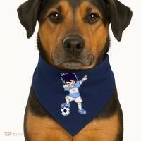 Argentinian Dabbing Soccer Boy Argentina USA-Made Doggie Bandana thumb 1