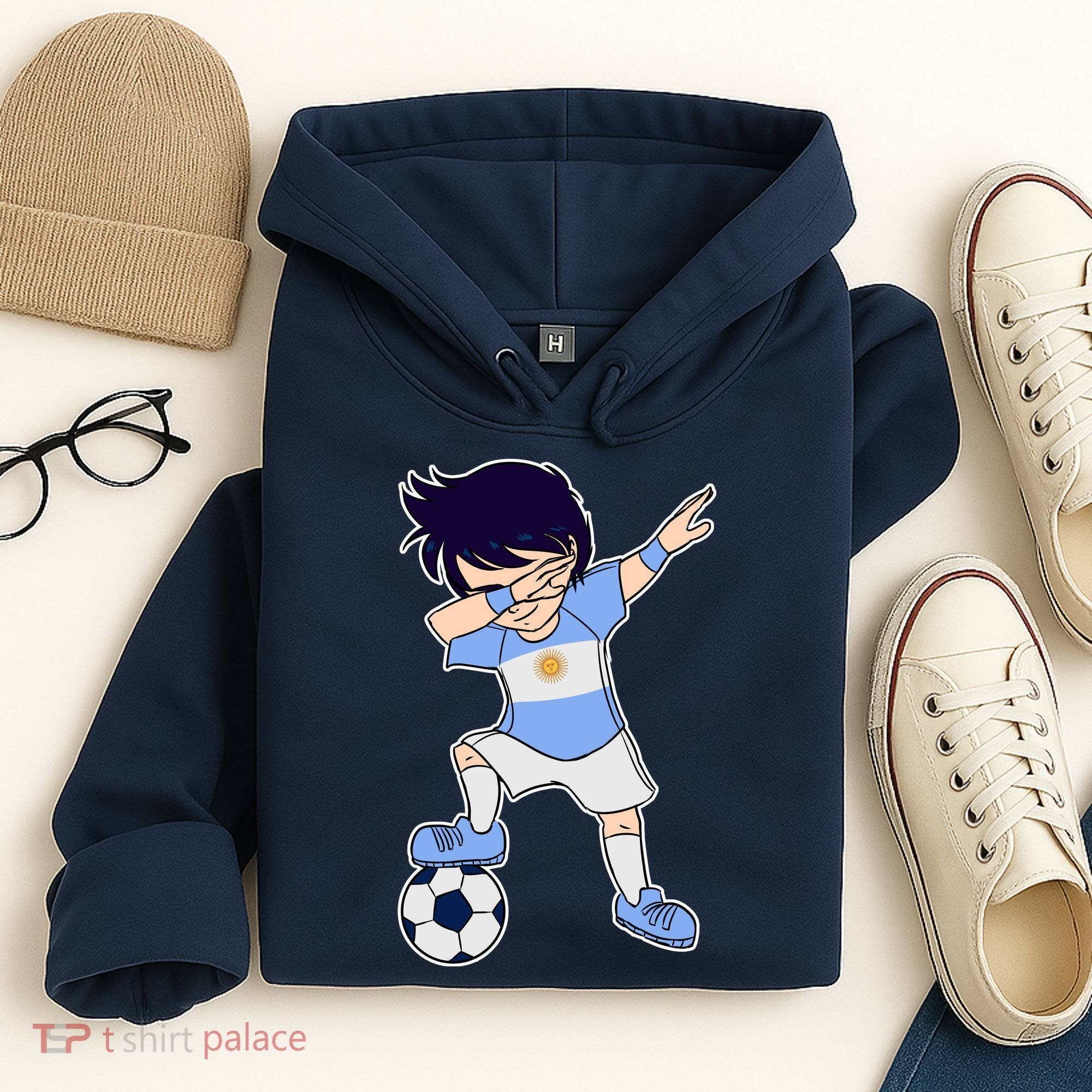 Argentinian Dabbing Soccer Boy Argentina Hoodie