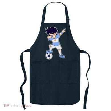 Argentinian Dabbing Soccer Boy Argentina Apron