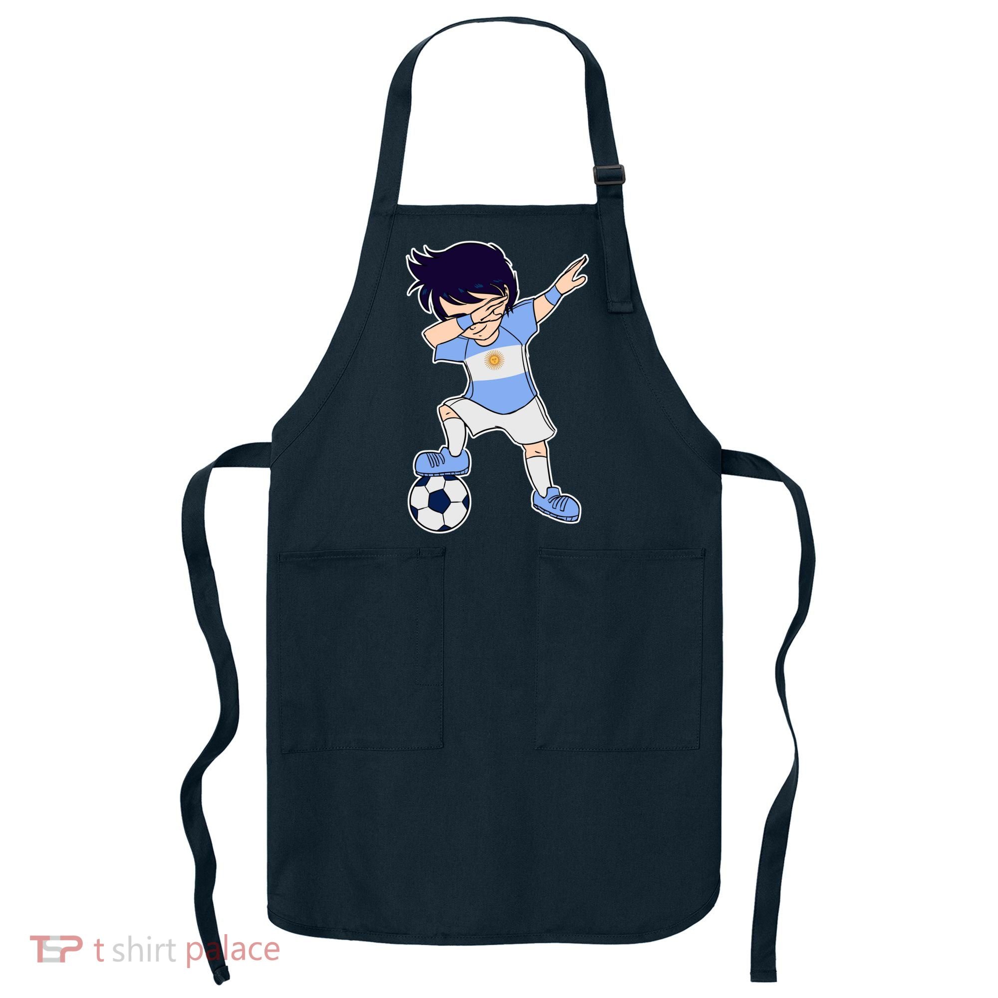 Argentinian Dabbing Soccer Boy Argentina Apron