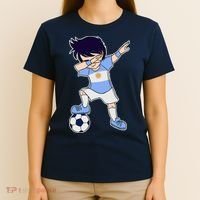 Argentinian Dabbing Soccer Boy Argentina T-Shirt thumb 4