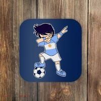 Argentinian Dabbing Soccer Boy Argentina Coaster thumb 0
