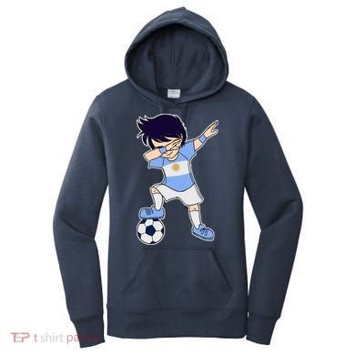 Argentinian Dabbing Soccer Boy Argentina Women's Hoodie