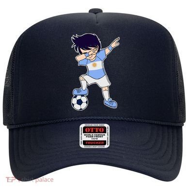 Argentinian Dabbing Soccer Boy Argentina Hat