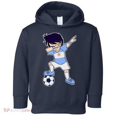 Argentinian Dabbing Soccer Boy Argentina Toddler Hoodie