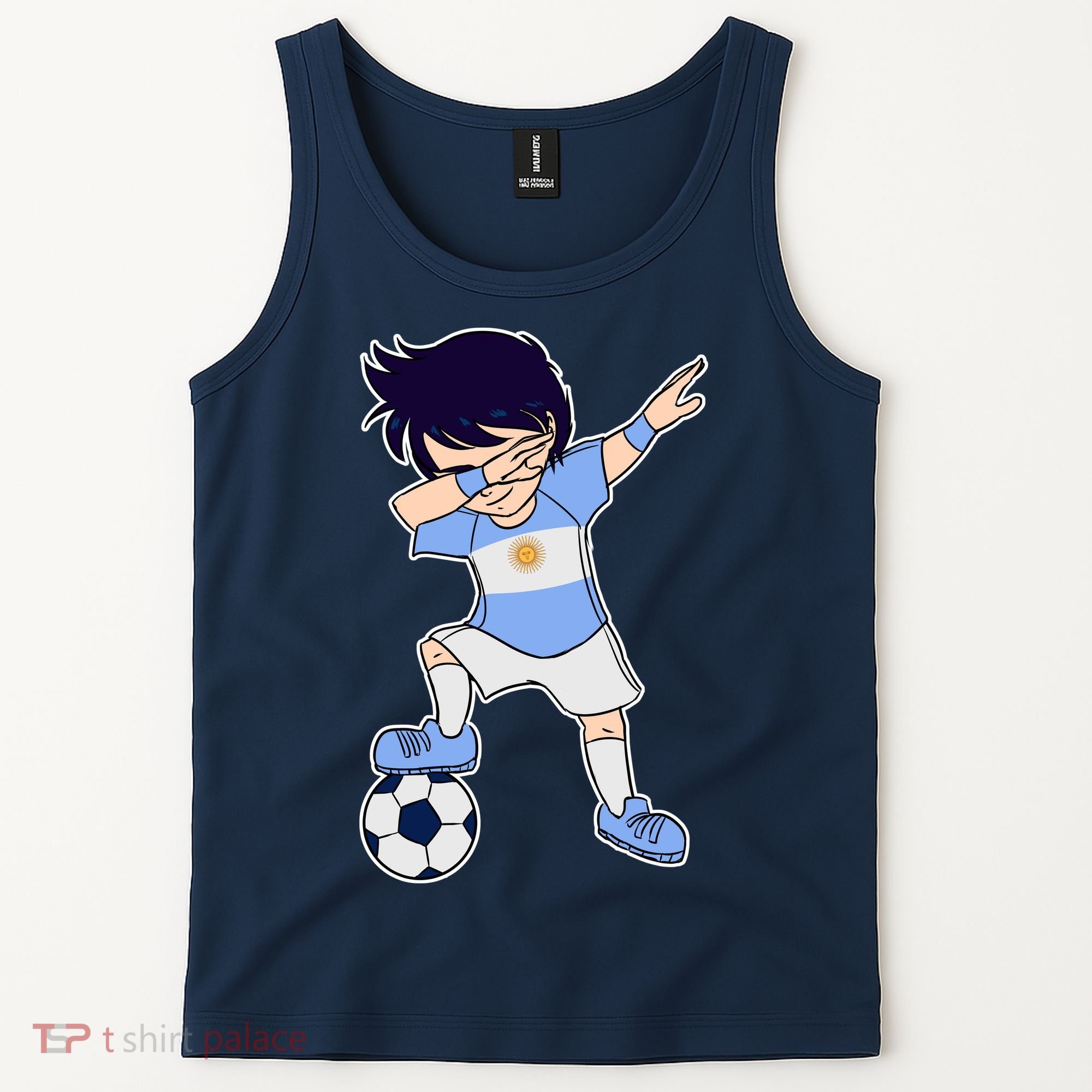 Argentinian Dabbing Soccer Boy Argentina Tank Top