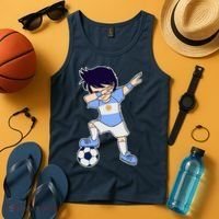 Argentinian Dabbing Soccer Boy Argentina Tank Top thumb 4