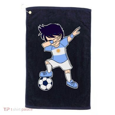 Argentinian Dabbing Soccer Boy Argentina Golf Towel