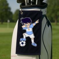 Argentinian Dabbing Soccer Boy Argentina Golf Towel thumb 2