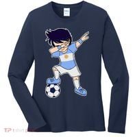 Argentinian Dabbing Soccer Boy Argentina Women's Long Sleeve Shirt thumb 0
