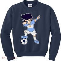 Argentinian Dabbing Soccer Boy Argentina Kids Sweatshirt thumb 0