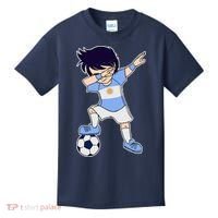 Argentinian Dabbing Soccer Boy Argentina Kids T-Shirt thumb 0