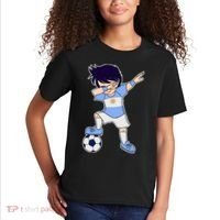 Argentinian Dabbing Soccer Boy Argentina Kids T-Shirt thumb 2