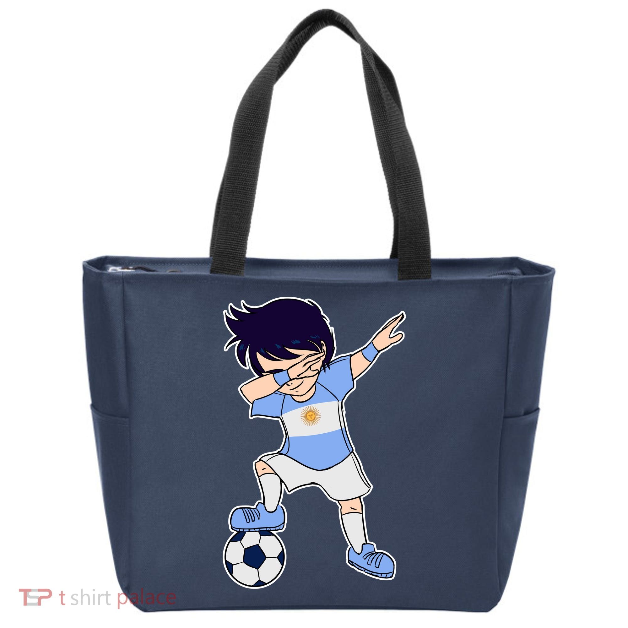 Argentinian Dabbing Soccer Boy Argentina Tote Bag