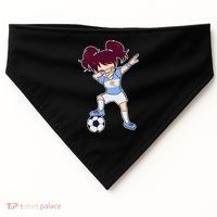 Argentinian Dabbing Soccer Gril Argentina USA-Made Doggie Bandana thumb 0
