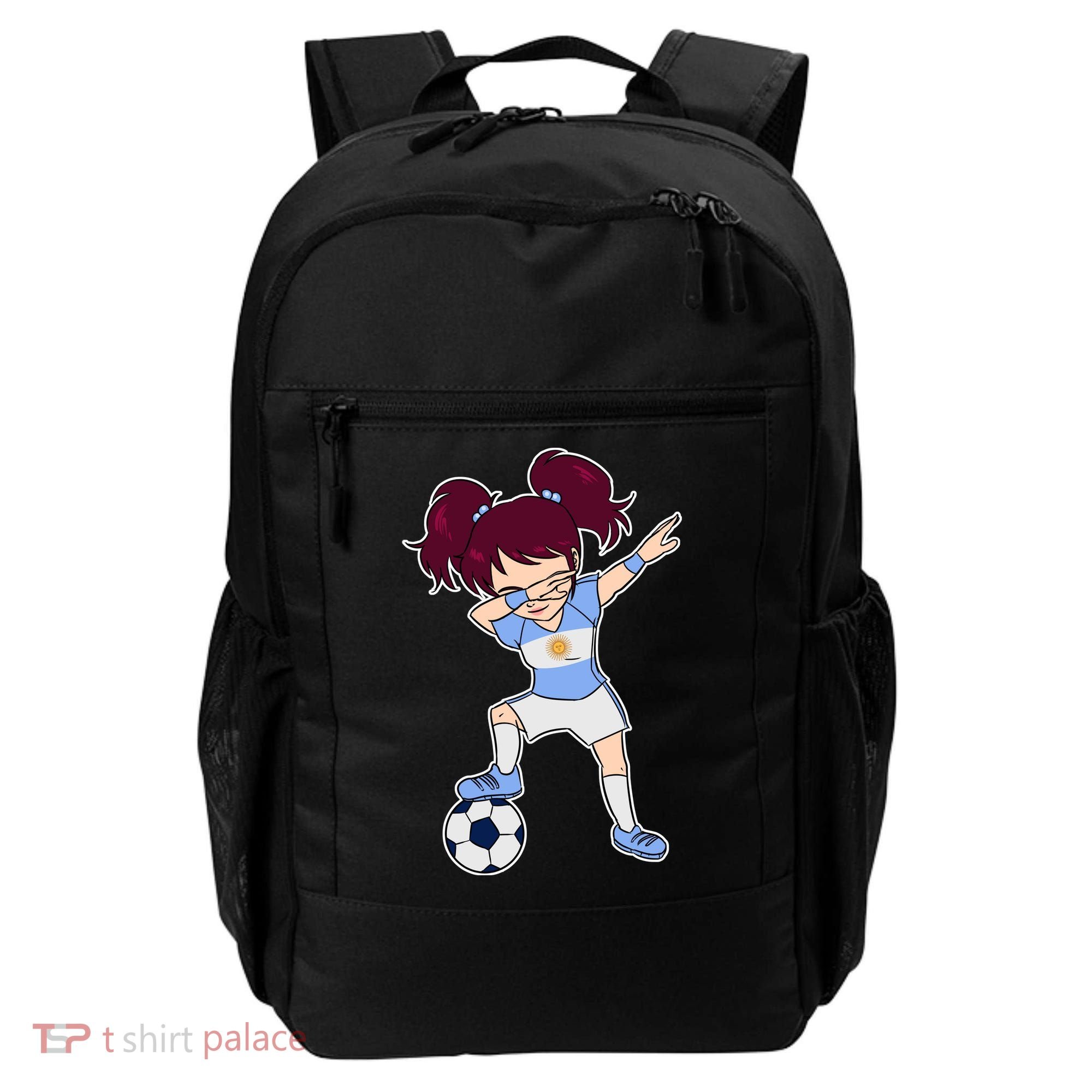 Argentinian Dabbing Soccer Gril Argentina Backpack