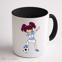 Argentinian Dabbing Soccer Gril Argentina Coffee Mug thumb 1