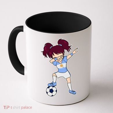 Argentinian Dabbing Soccer Gril Argentina Coffee Mug