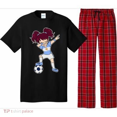 Argentinian Dabbing Soccer Gril Argentina Pajama Set