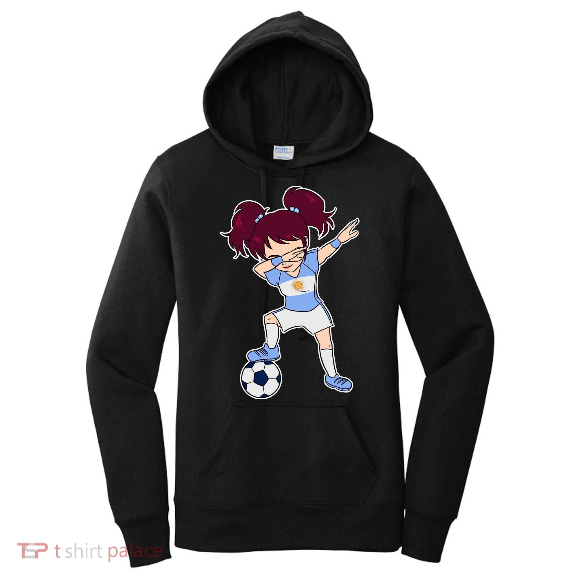 Argentinian Dabbing Soccer Gril Argentina Women's Hoodie