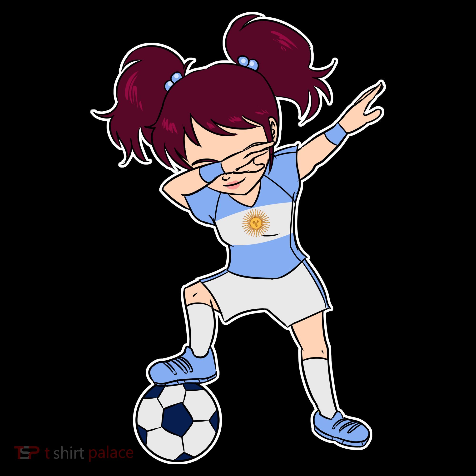 Argentinian Dabbing Soccer Gril Argentina Women's Hoodie