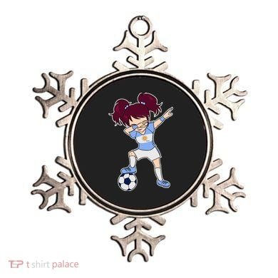 Argentinian Dabbing Soccer Gril Argentina Ornament