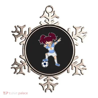 Argentinian Dabbing Soccer Gril Argentina Ornament