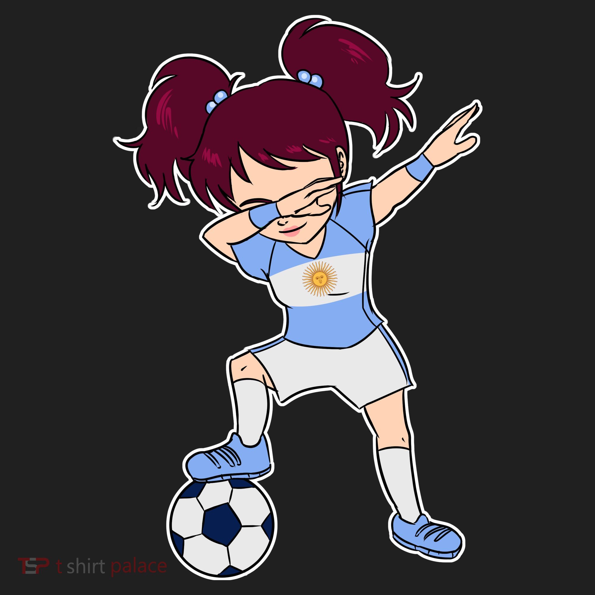 Argentinian Dabbing Soccer Gril Argentina Hat