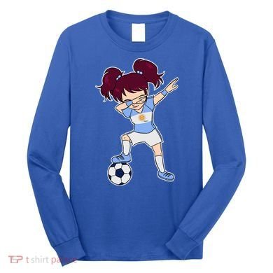 Argentinian Dabbing Soccer Gril Argentina Long Sleeve Shirt