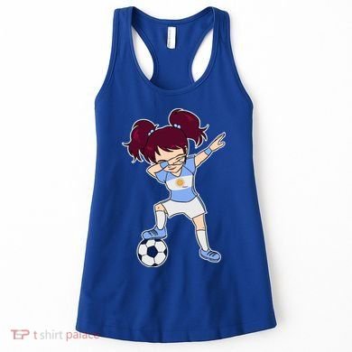 Argentinian Dabbing Soccer Gril Argentina Women's Tank Top