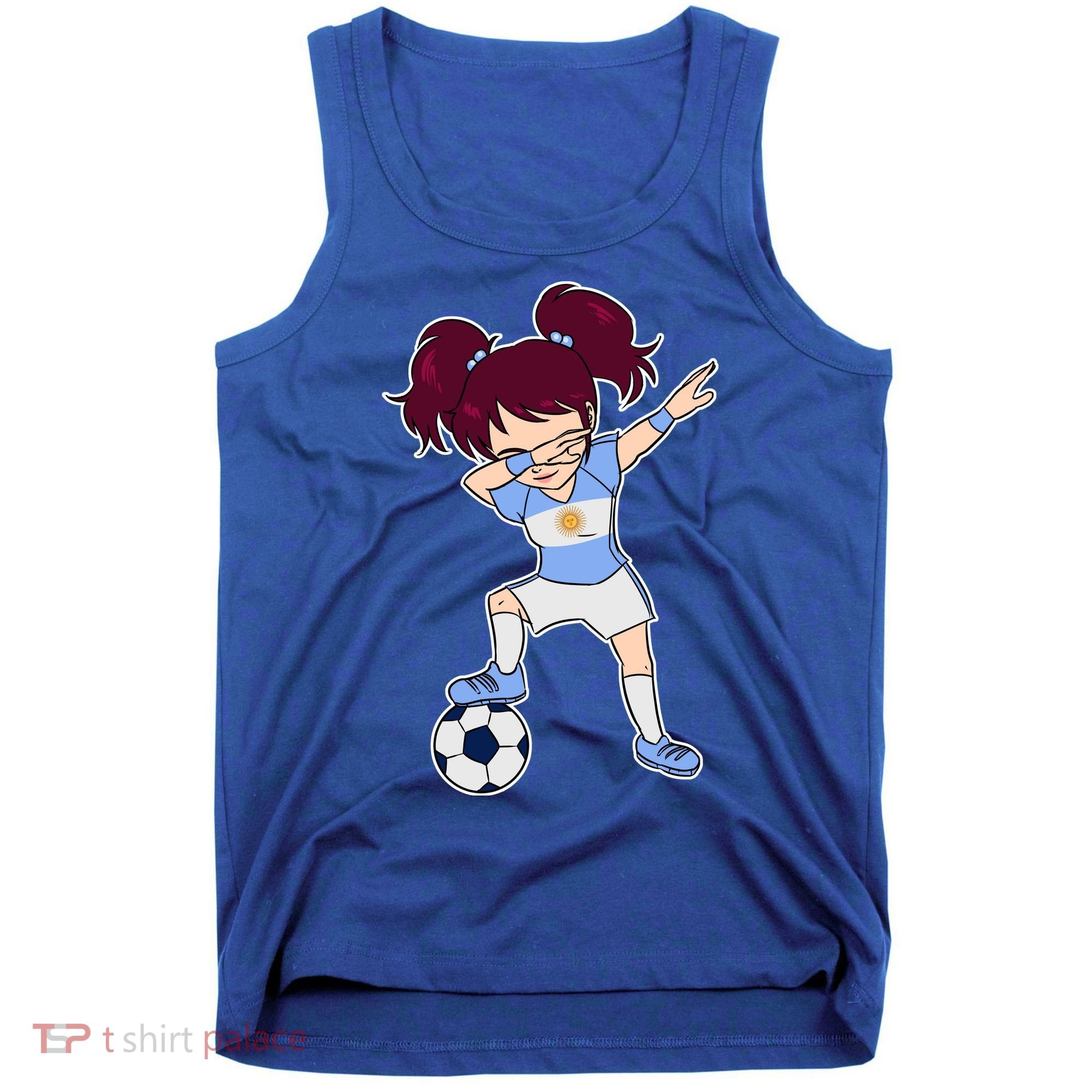 Argentinian Dabbing Soccer Gril Argentina Tank Top