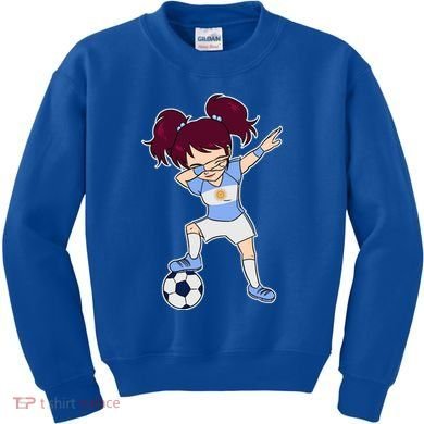 Argentinian Dabbing Soccer Gril Argentina Kids Sweatshirt