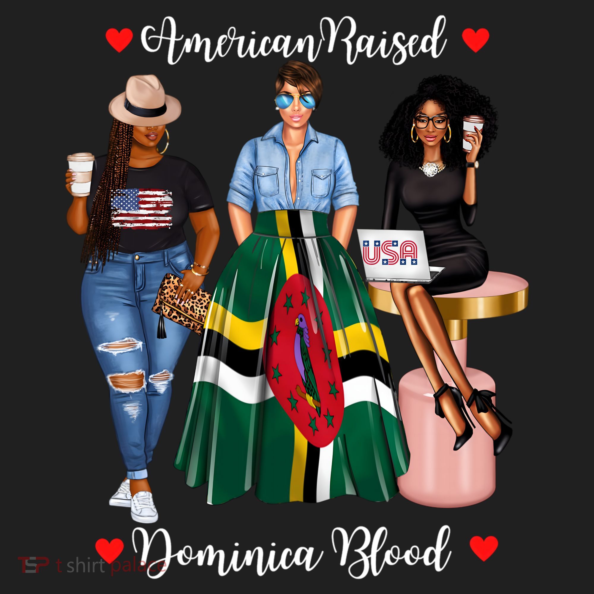 American Raised Half Dominican Born In Dominica Roots Gift Beanie