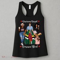 American Raised Half Dominican Born In Dominica Roots Gift Women's Tank Top thumb 3