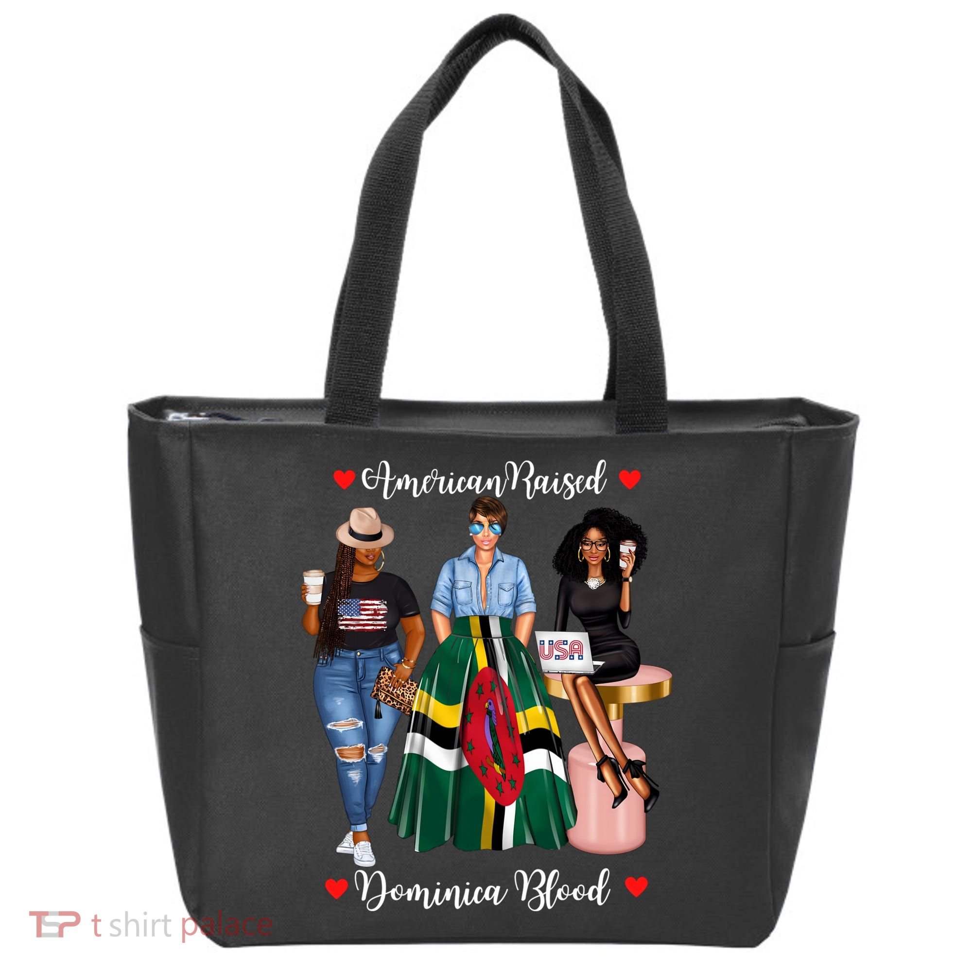 American Raised Half Dominican Born In Dominica Roots Gift Tote Bag