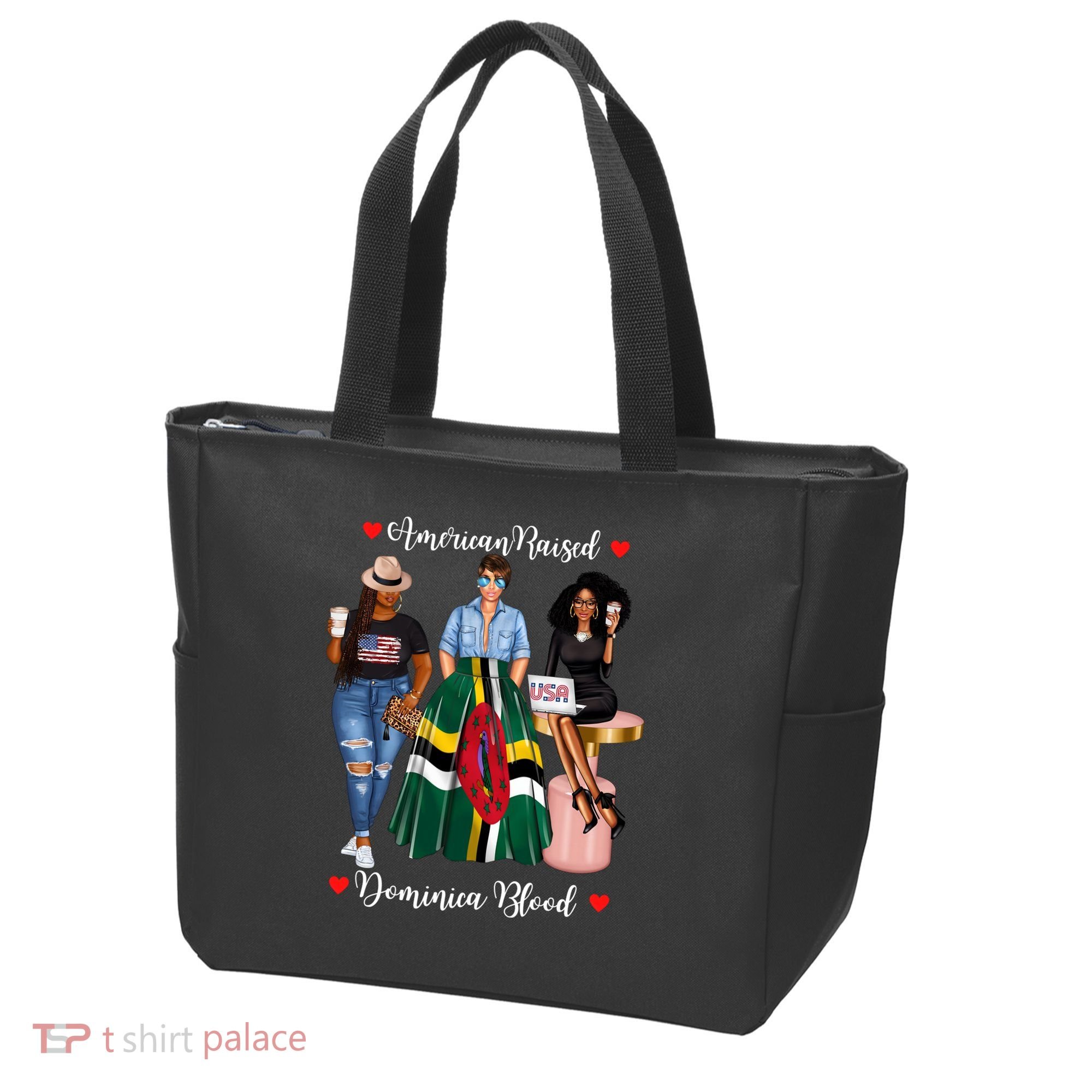 American Raised Half Dominican Born In Dominica Roots Gift Tote Bag