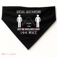 Amateur Radio Ham Social Distancing Ham Radio Operator USA-Made Doggie Bandana thumb 0