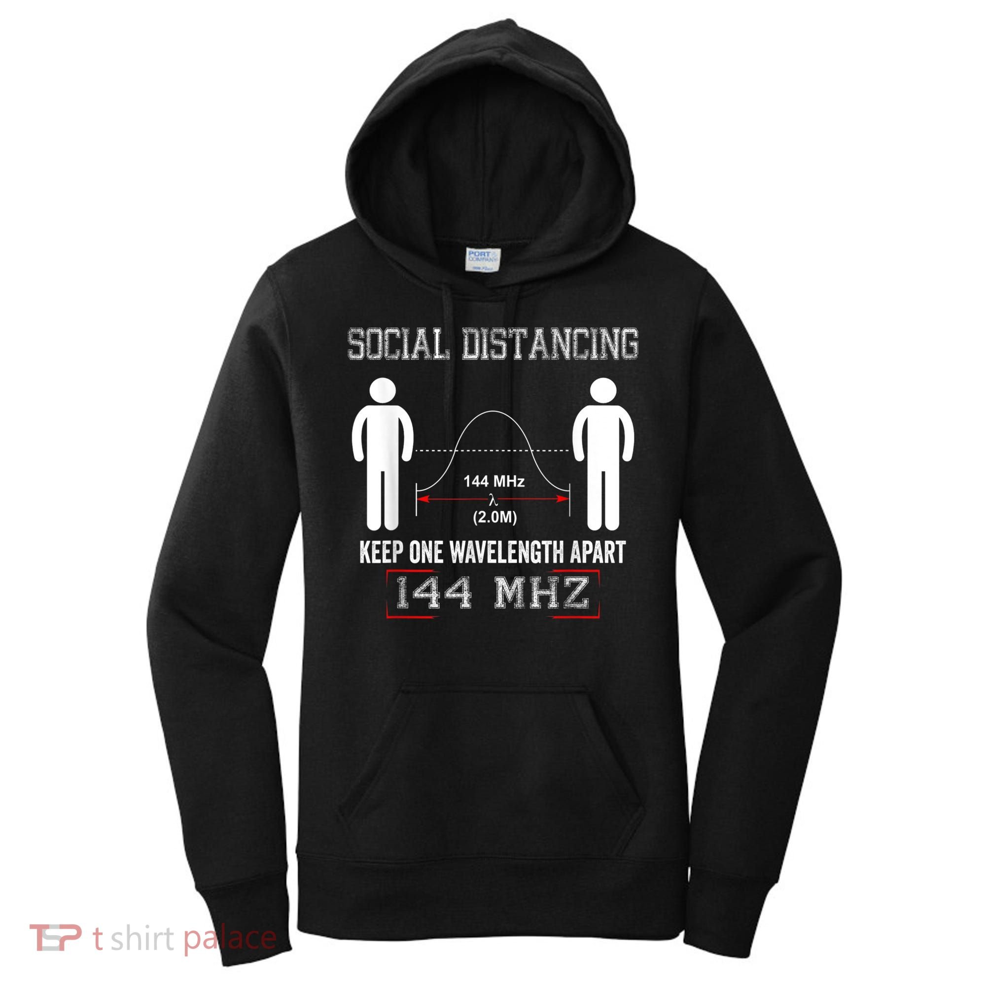 Amateur Radio Ham Social Distancing Ham Radio Operator Women's Hoodie