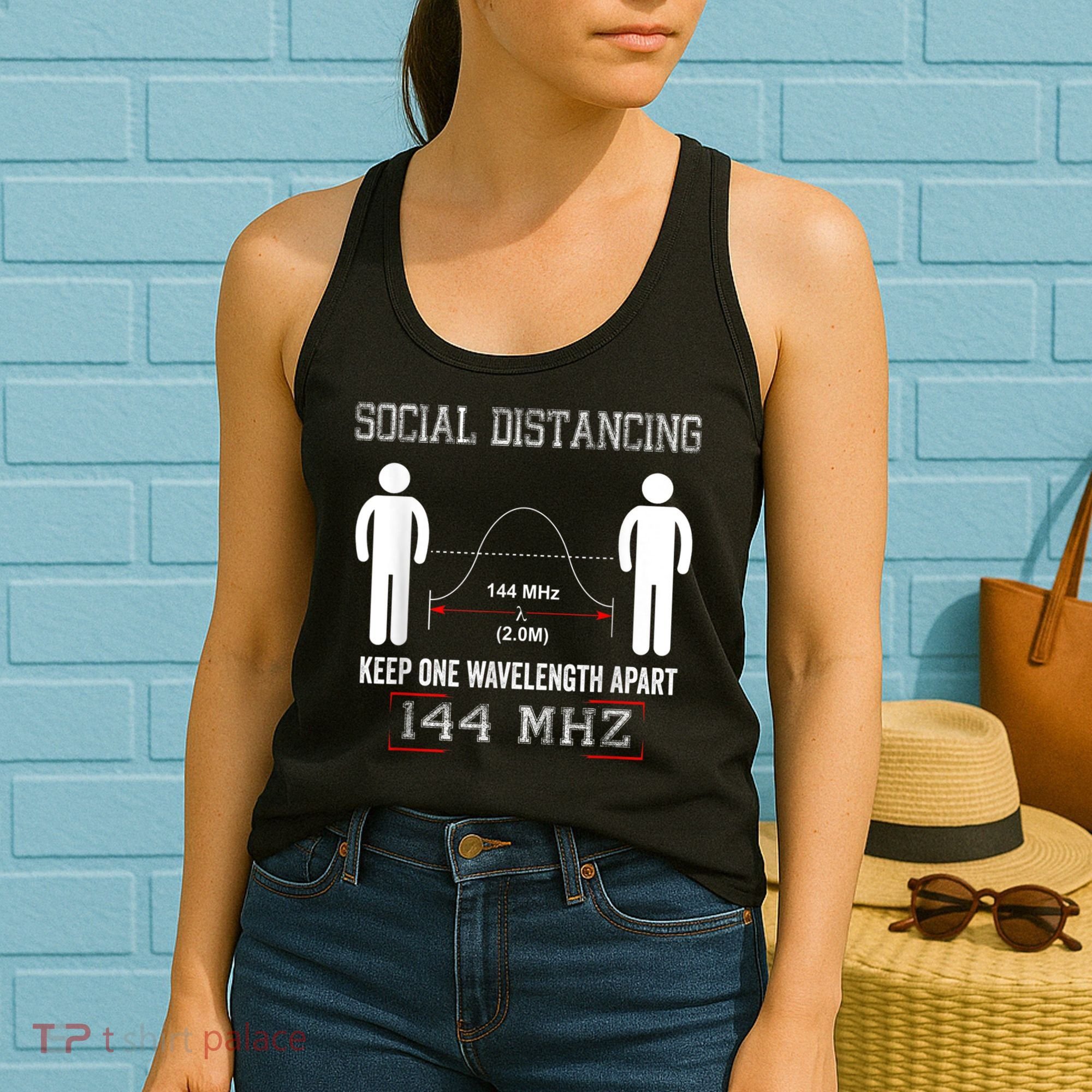 Amateur Radio Ham Social Distancing Ham Radio Operator Women's Tank Top