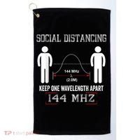 Amateur Radio Ham Social Distancing Ham Radio Operator Golf Towel thumb 0