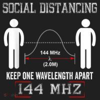 Amateur Radio Ham Social Distancing Ham Radio Operator Golf Towel thumb 3