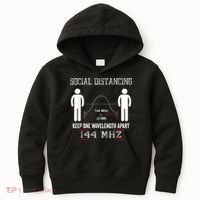 Amateur Radio Ham Social Distancing Ham Radio Operator Kids Hoodie thumb 0