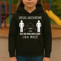 Amateur Radio Ham Social Distancing Ham Radio Operator Kids Hoodie thumb 3