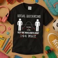 Amateur Radio Ham Social Distancing Ham Radio Operator Kids T-Shirt thumb 3