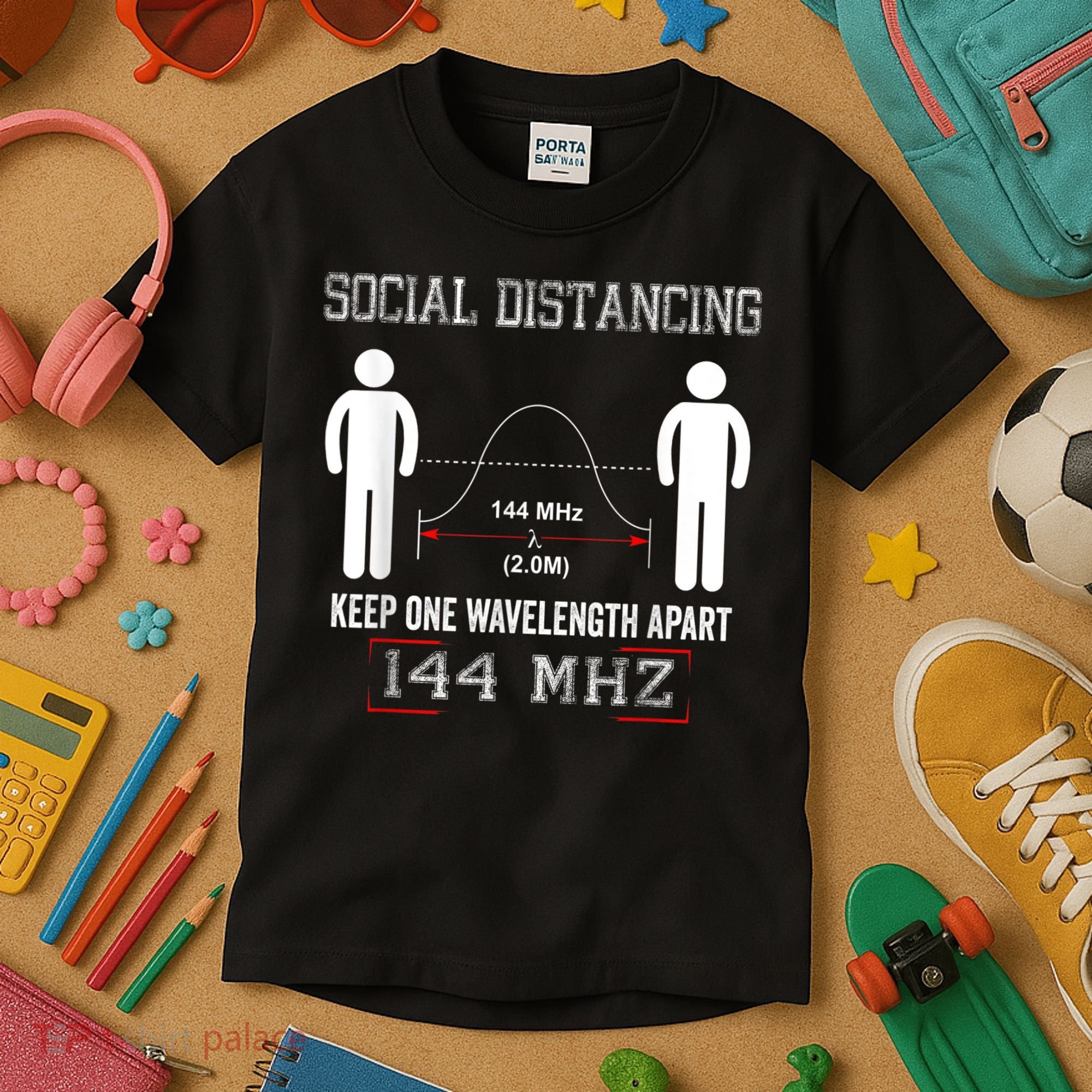 Amateur Radio Ham Social Distancing Ham Radio Operator Kids T-Shirt